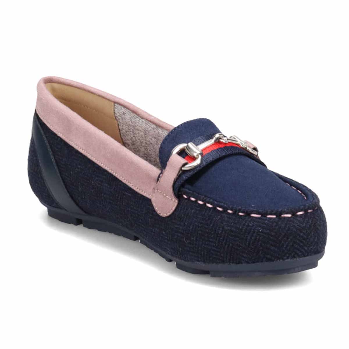 エル スポーツ ELLESPORT カジュアルビットモカシン ESP10663V NAVY/PINK 23.0