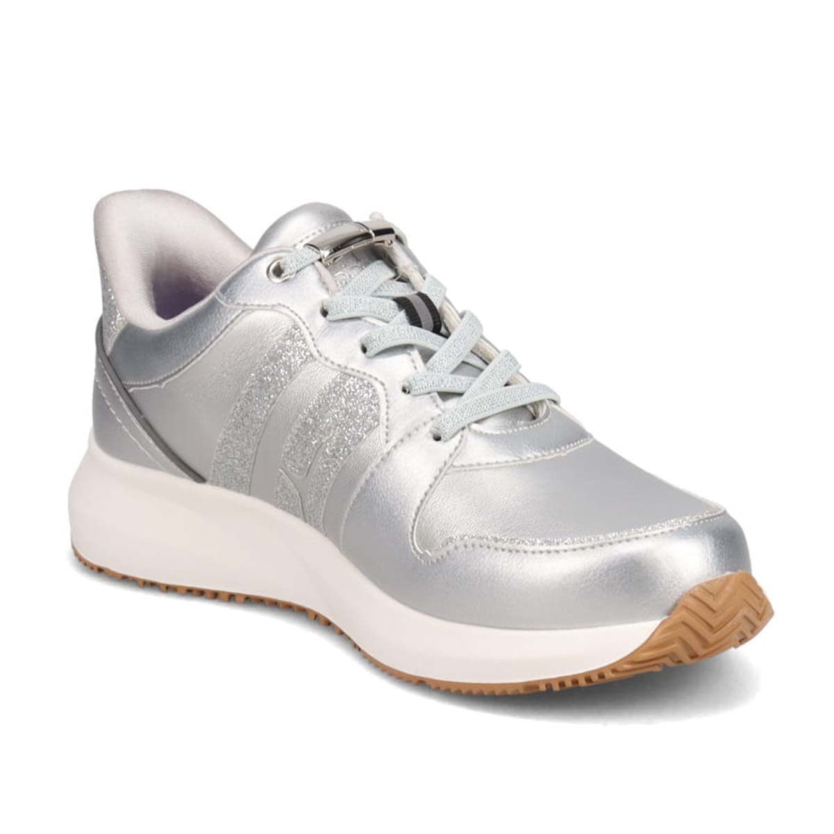 【4cm4時間防水設計】エル スポーツ ELLESPORT　軽量IPソールクイックフィットスニーカー　ESP12605 SILVER 23.0