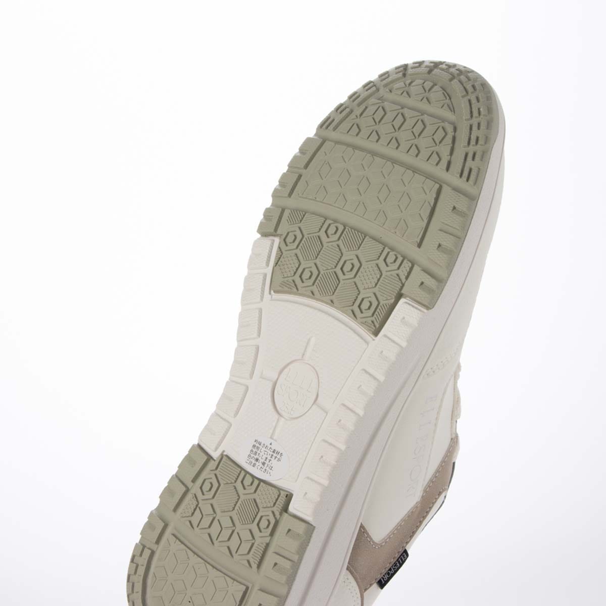 【4cm4時間防水設計】エル スポーツ ELLESPORT　厚底クイックフィットスニーカー     ESP12606 WHITE/GOLD 23