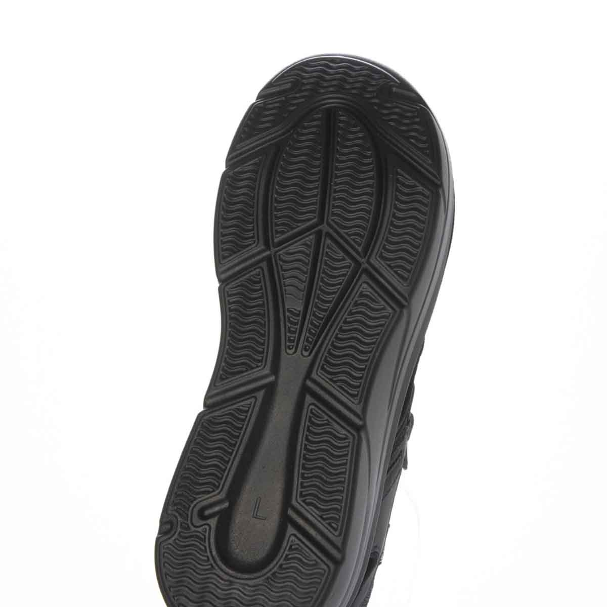 エル スポーツ ELLESPORT 　レースアップニット厚底スポーツサンダル　ESP12608 BLACK M（23～23.5ｃｍ）