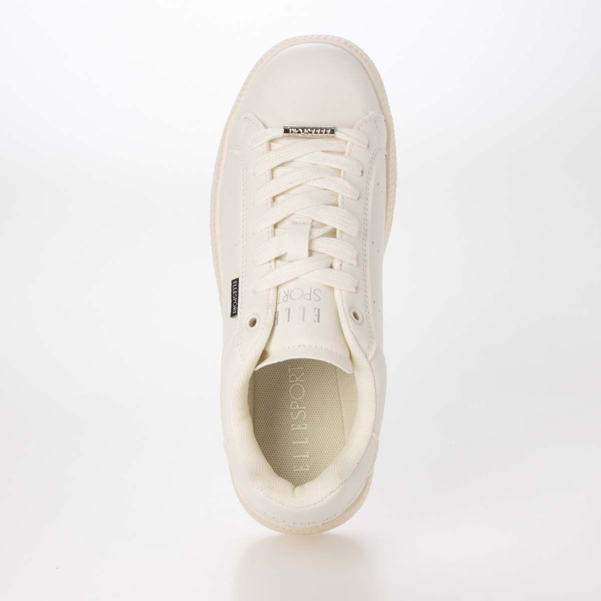 【ユニセックス】エル スポーツ ELLESPORT 2.5cmヒールのローテクコートスニーカー ESP14510 WHITE 23.0