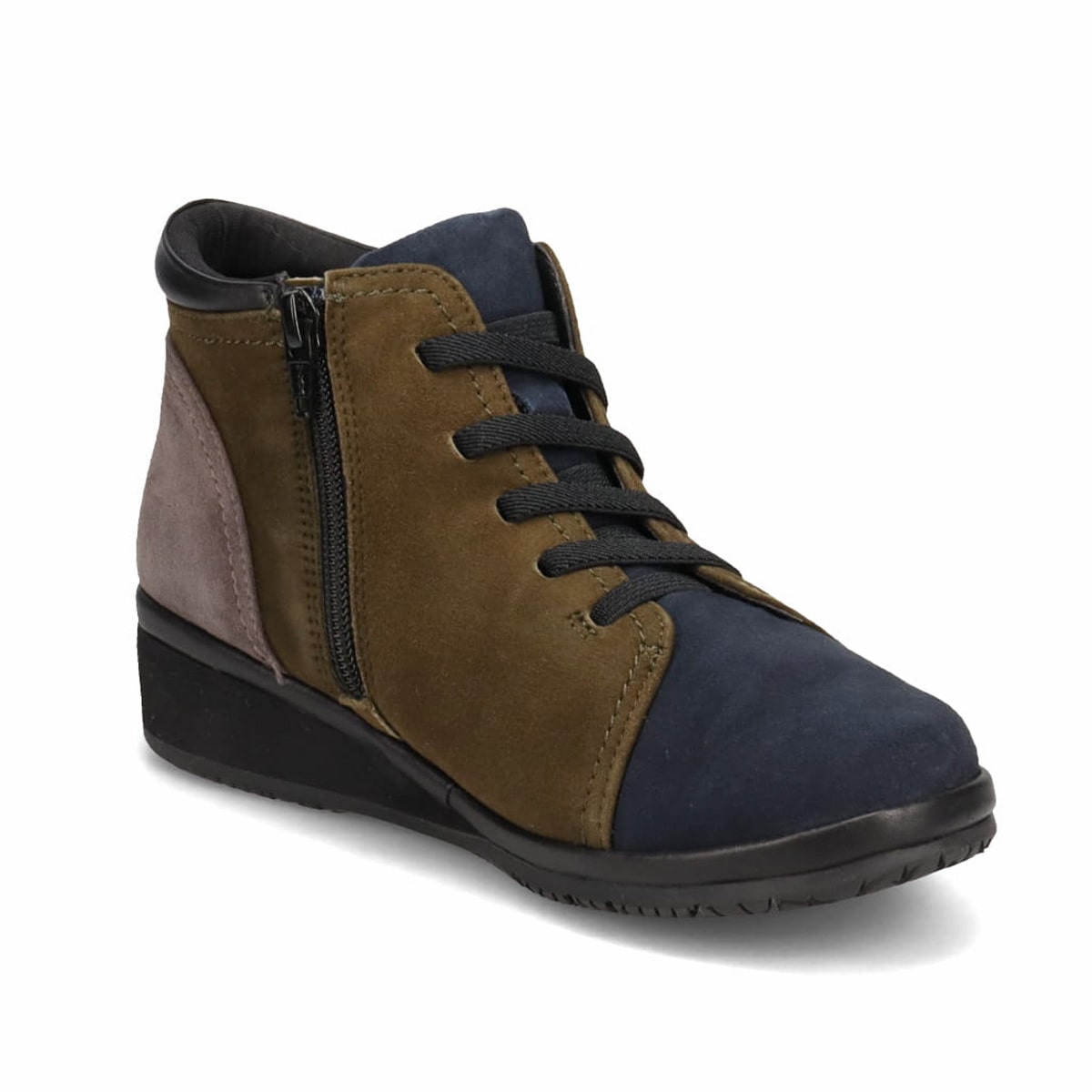 Ｃｉｔｙ　Ｇｏｌｆ ゆったり足入れのプラット製法 カジュアルレースアップブーツ  GFL20114 NAVY-SILK 23.0