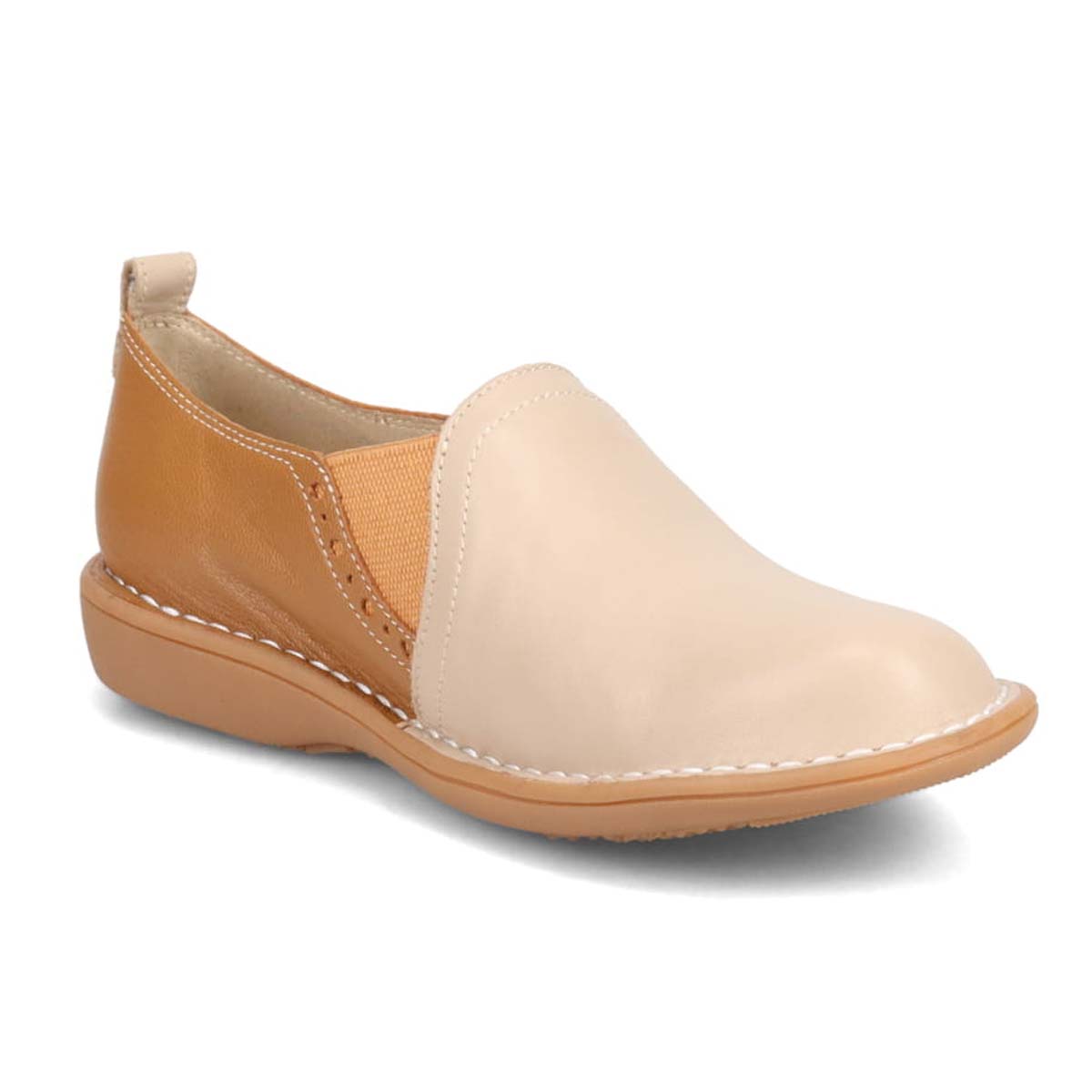 シティゴルフ Ｃｉｔｙ　Ｇｏｌｆ ゆったり足入れアウトステッチ製法のカジュアルシューズ　GFL20116 L-BEIGE/BROWN 23.0