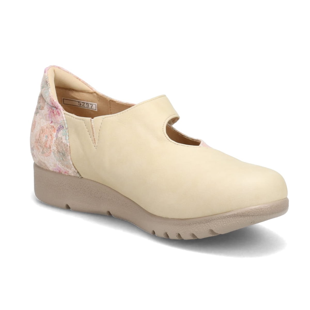 シティゴルフ Ｃｉｔｙ　Ｇｏｌｆ フラワープリントが華やかなワンストラップ カジュアルシューズ　GFL5297 BEIGE/C 23.0