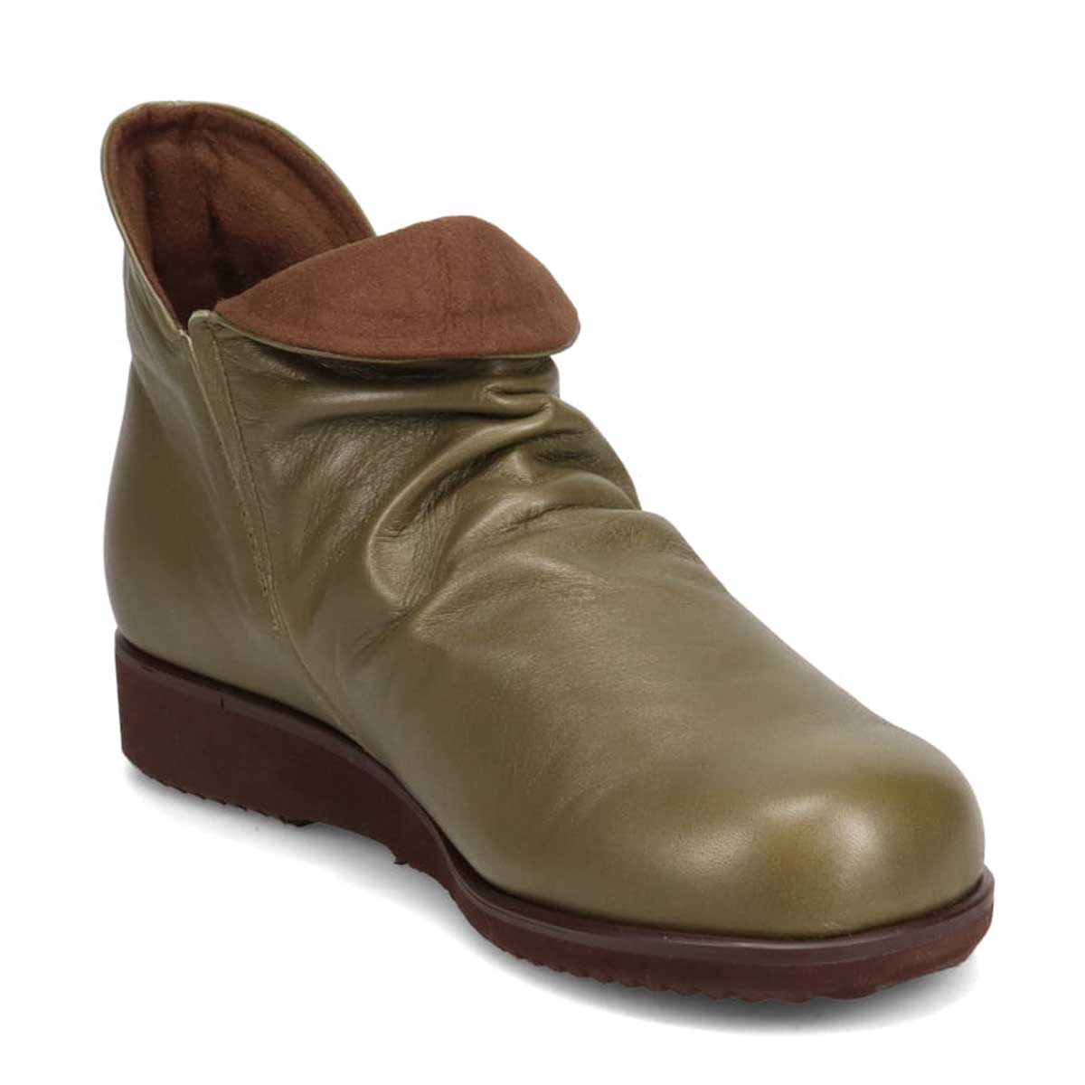 シティ ゴルフ City Golf  幅広５Eラストのカジュアルショートブーツ　GFL5305 KHAKI 23.0