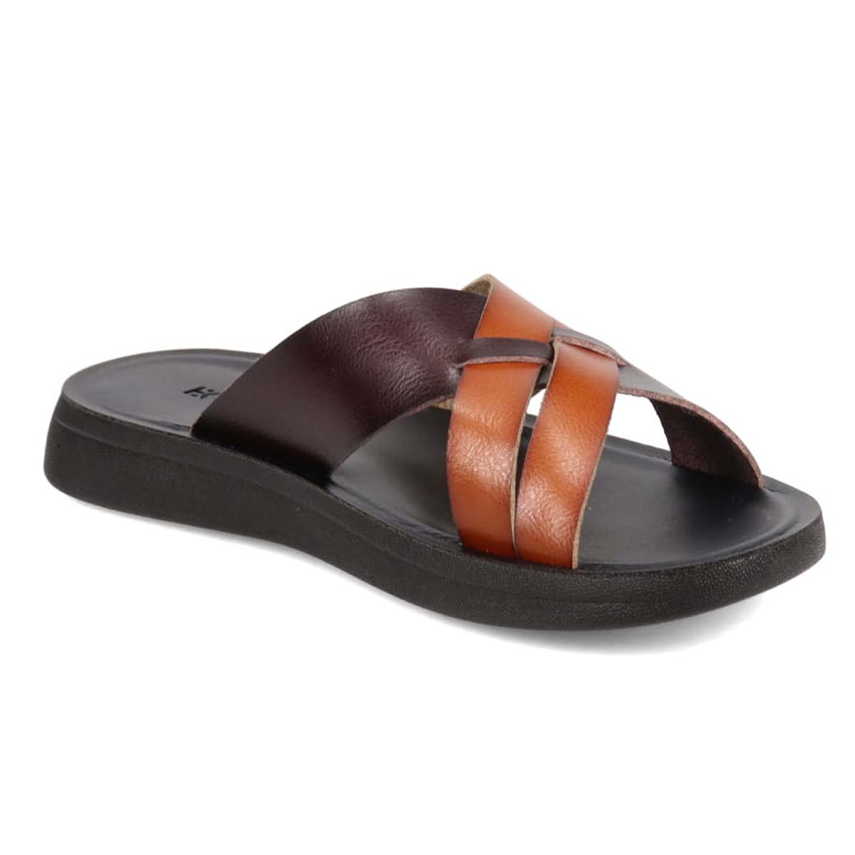 HIROKO KOSHINO HOMME  メンズ フラットサンダル　HR5911 BROWN/DARKBROWN M（25～25.5）