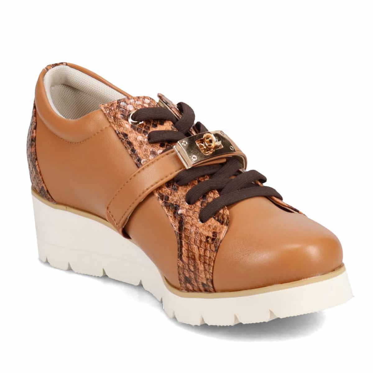 【撥水加工】HIROKO KOSHINO FEMME　きれいめカジュアルスニーカー　HRL1003 CAMEL M　(23.0～23.5)