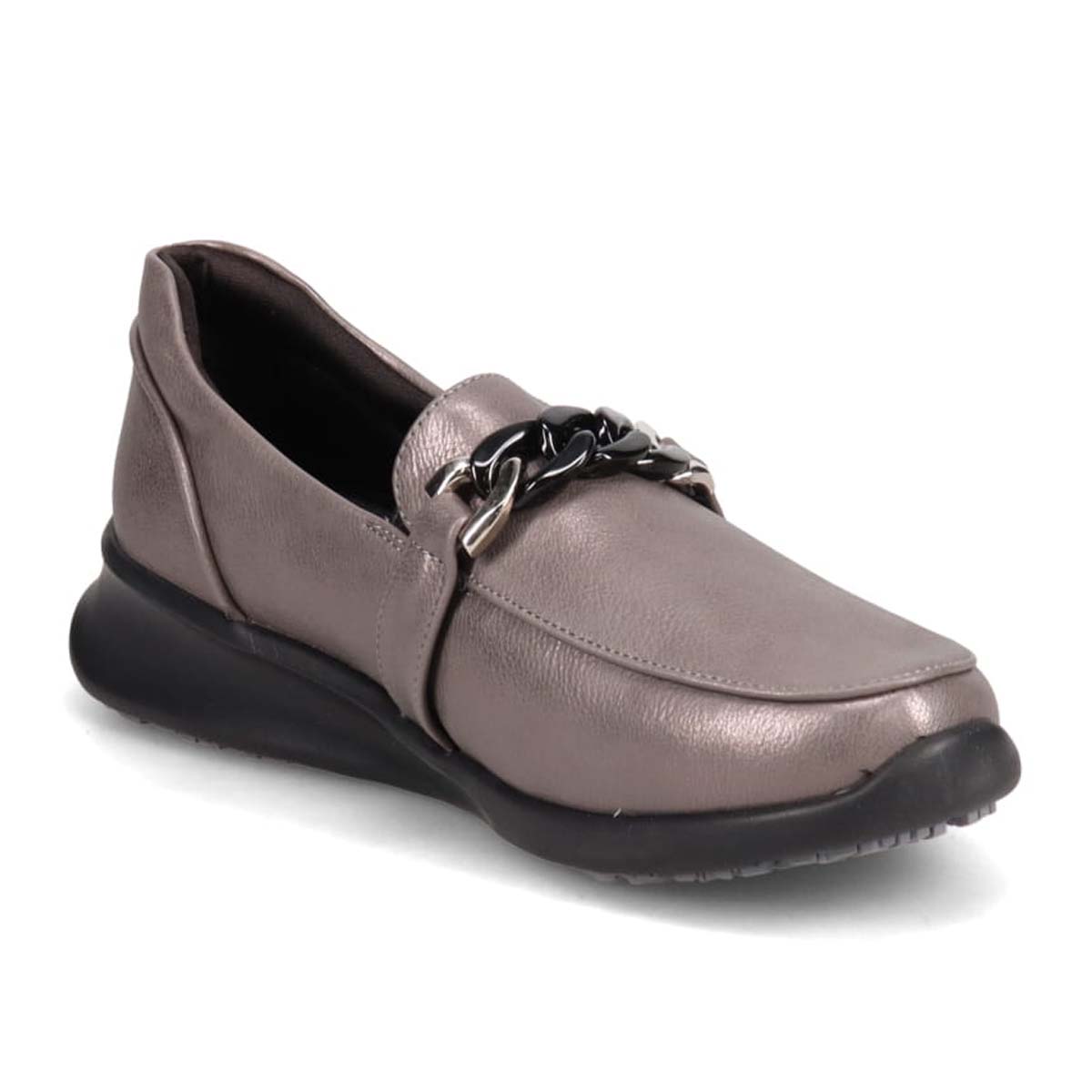 【防滑】HIROKO KOSHINO FEMME　グラスファイバー入り寒冷地用ソールの上品なローファー　HRL2022 ETHANE 23.0