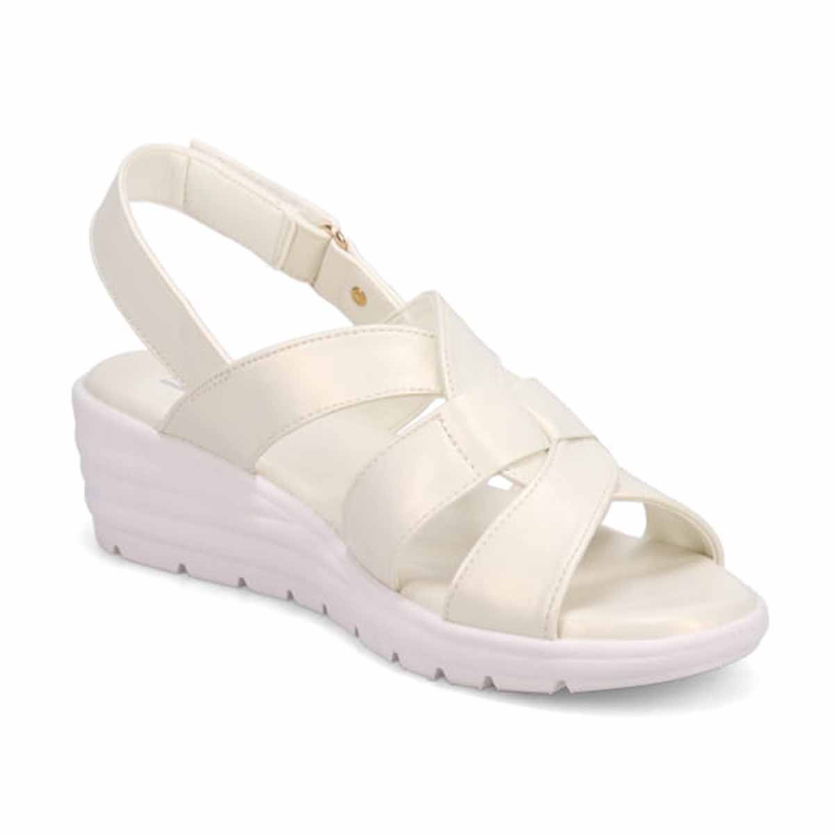 HIROKO KOSHINO FEMME クロスベルトウェッジサンダル HRL2028 IVORY 23.0