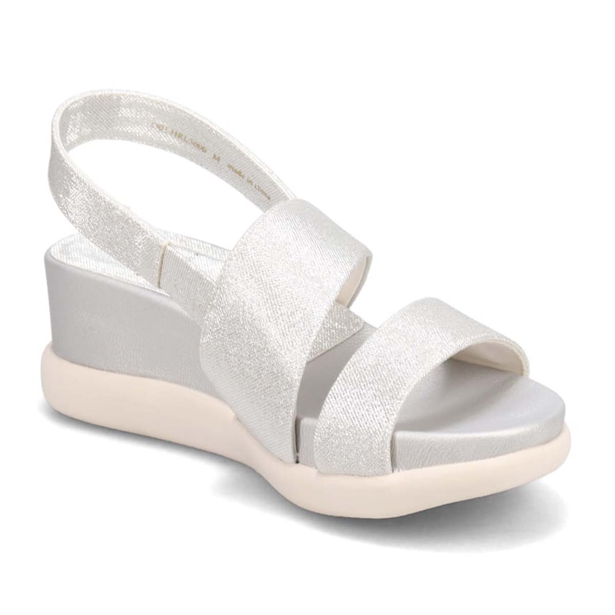 HIROKO KOSHINO FEMME 屈曲性のあるウェッッジソールサンダル　HRL5000 SILVER M　(23.0～23.5)