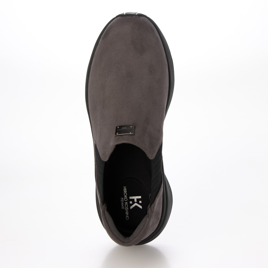 HIROKO KOSHINO FEMME シンプルなサイドゴアブーティ HRL5012 GRAY-SILKY 23.0