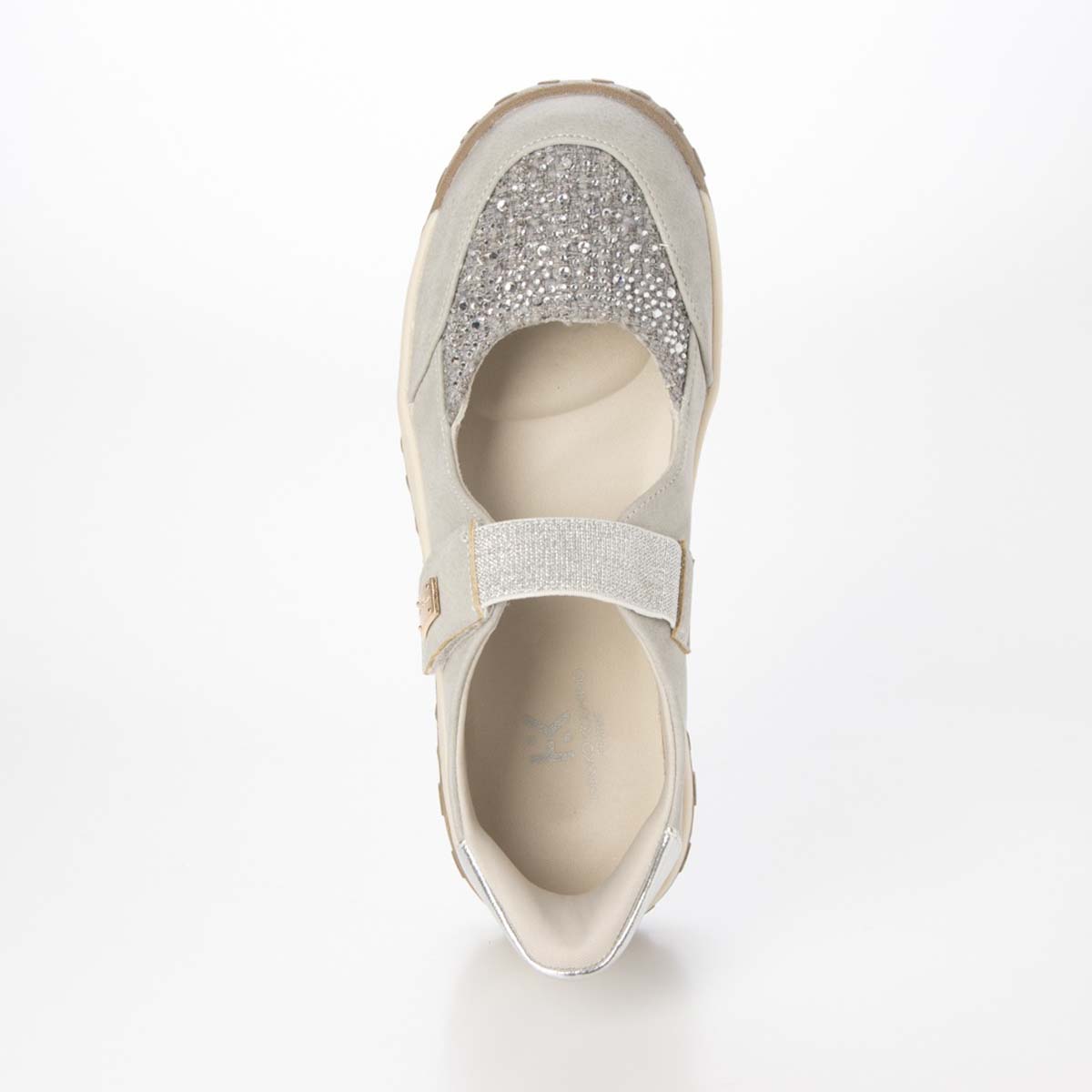 HIROKO KOSHINO FEMME きらめくラインストーンのメリージェーン HRL7002 GRAY 23.0