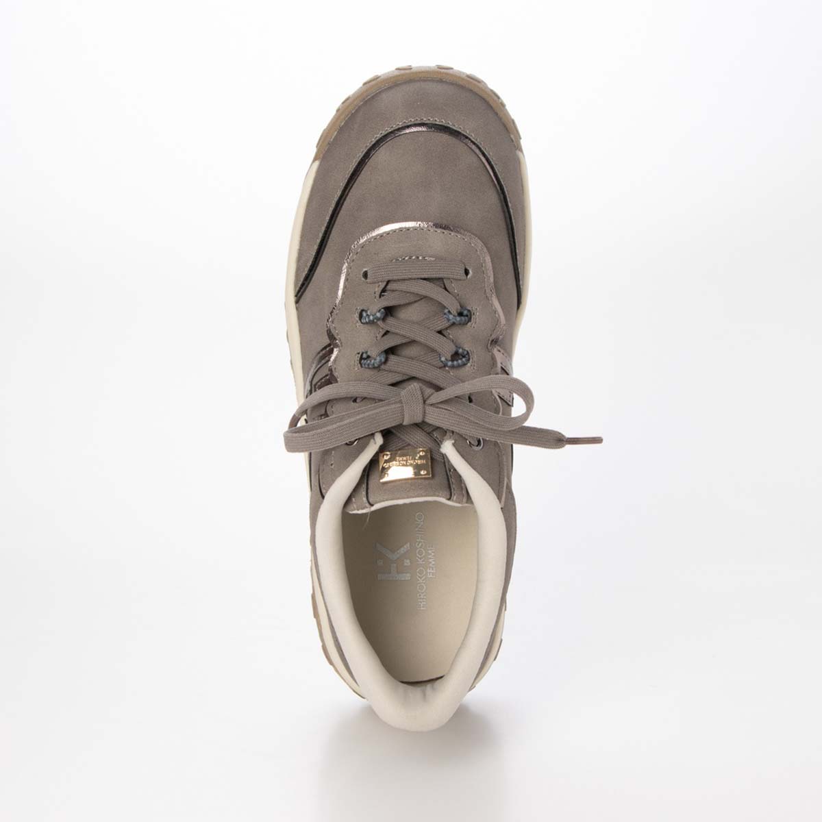 HIROKO KOSHINO FEMME 毎日のお出かけに映える大人スニーカー HRL7003 GRAY 23.0