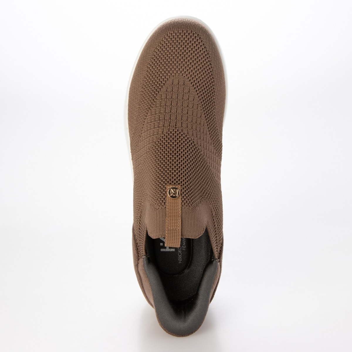 HIROKO KOSHINO FEMME シンプルニットのクイックフィットスリッポンスニーカー HRL9000 OAK 23.0