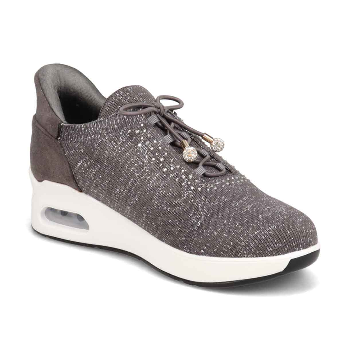 HIROKO KOSHINO FEMME ラメニットの大人可愛いスニーカー HRL9002 GRAY 23.0