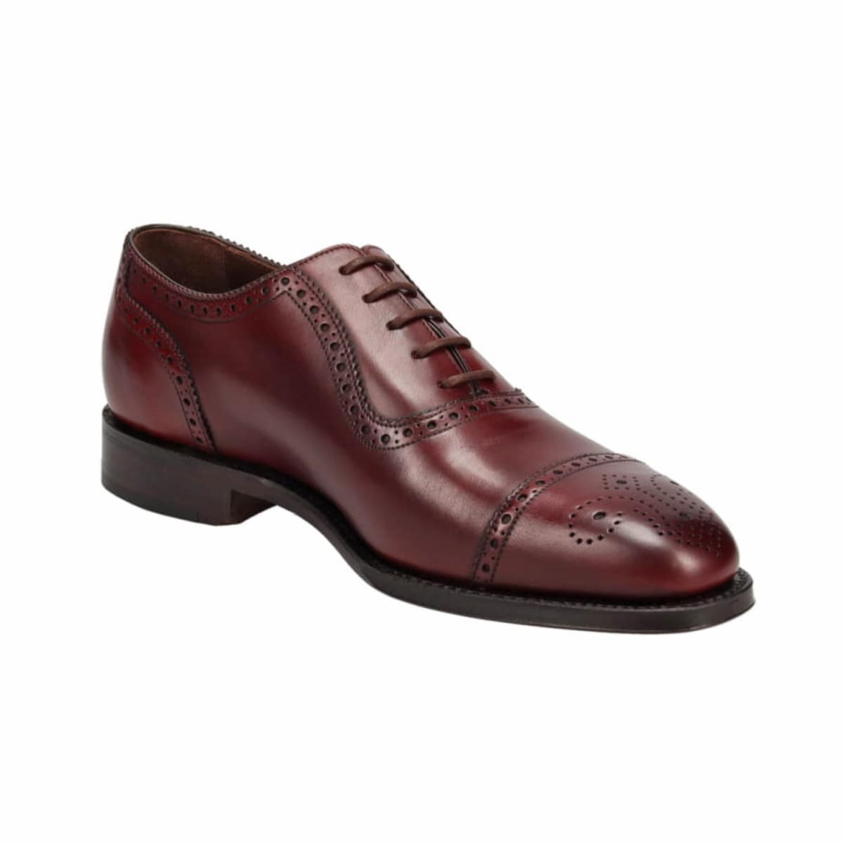 【Loake-ローク】 model:Strand  英国製グッドイヤーウェルト製法ドレスシューズ　セミブローグ　IMLK1003 BURGUNDY 6.5 (25.0)