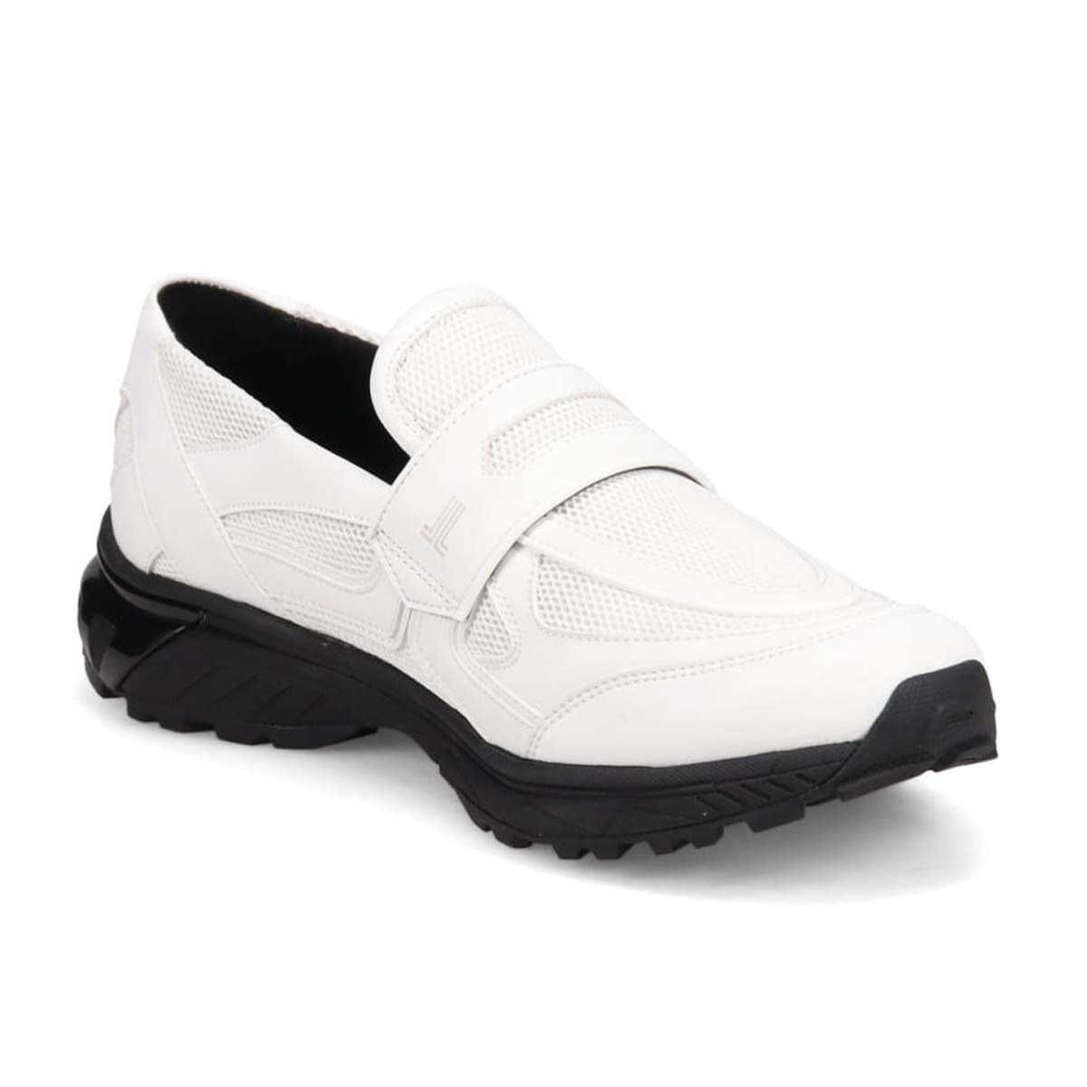 ランバンオンブルー LANVIN en Bleu 「リカバリーインソール」搭載で指圧効果により血行を115％促進。スリッポンカジュアルスニーカー　LB4001XR WHITE 25.0