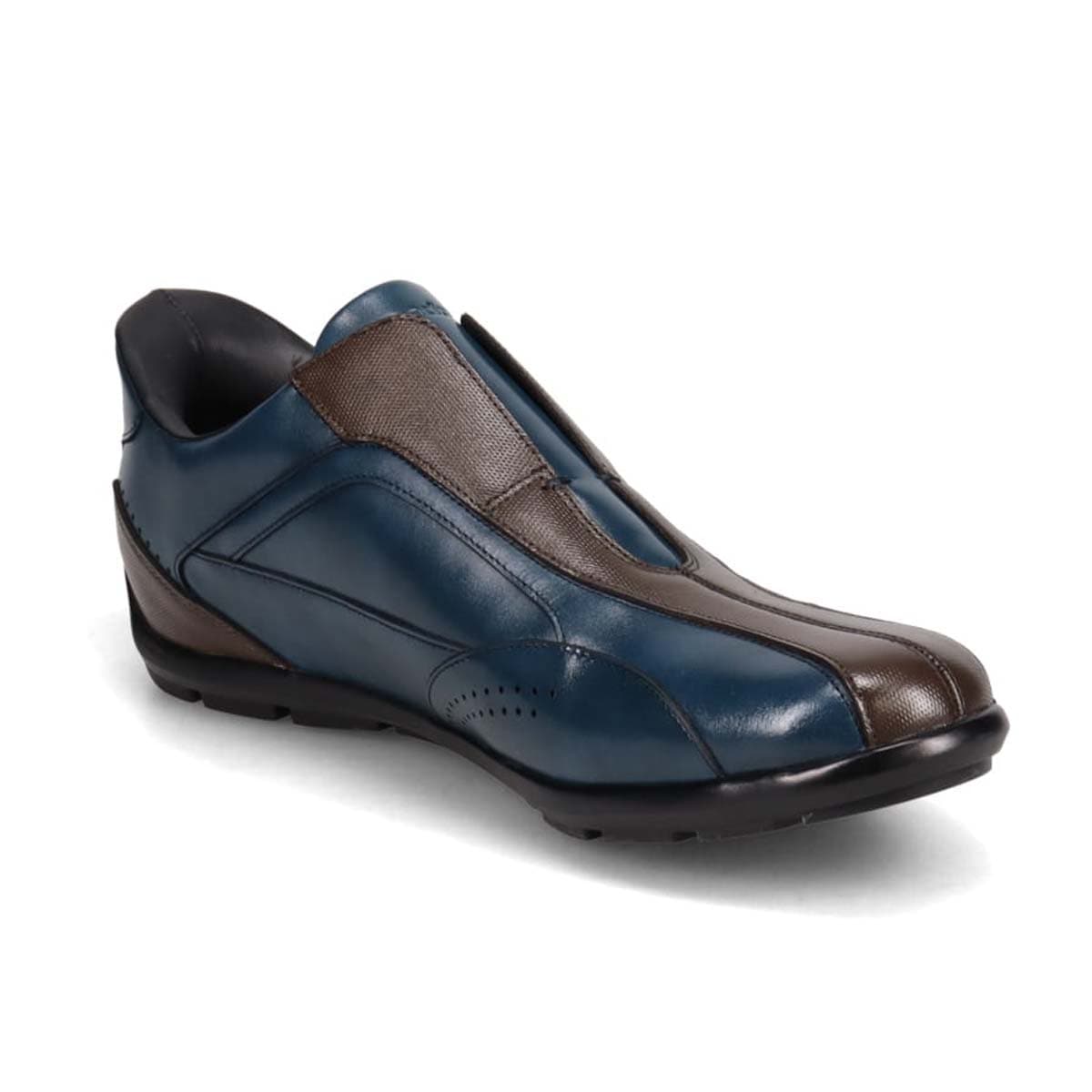 マドラス madras メタインソール搭載シューズ  クイックフィット カジュアルレザースニーカー　M503MT GRAY/NAVY 25.0