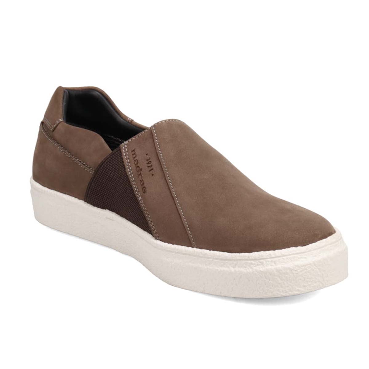 【GORE-TEX】マドラス madras metaインソール搭載シューズ  スリッポンカジュアルシューズ　M510AGMT GRAY-NUBUK 25.0