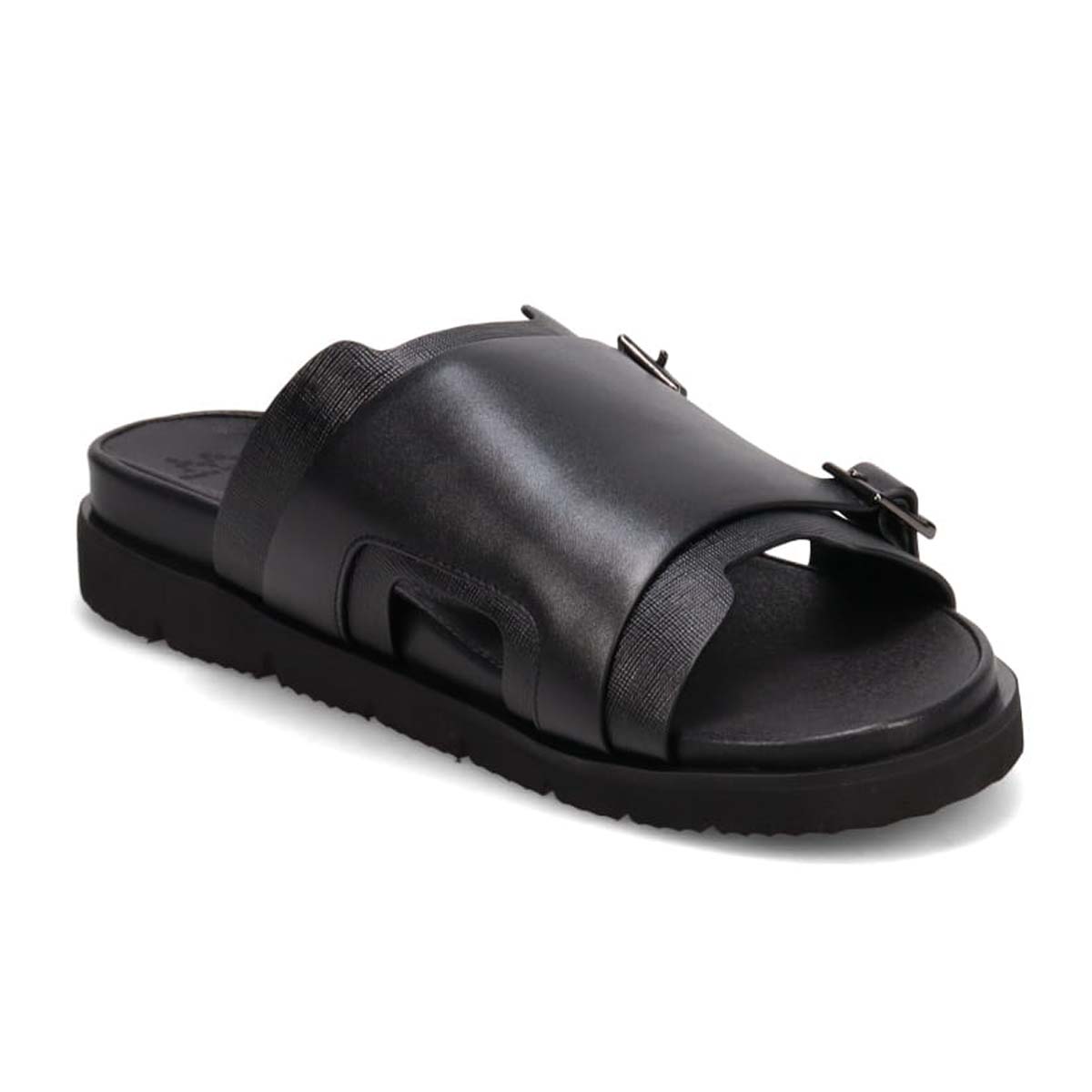 マドラス madras メタインソール搭載シューズ  レザーサンダル  M532MT BLACK-EB M（25.0～25.5ｃｍ）
