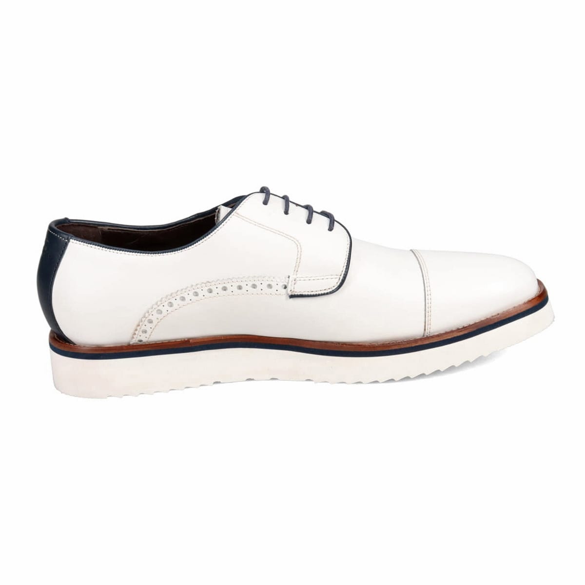 マドラス madras metaインソール meta insole  外羽根ストレートチップドレスシューズ M8612MT WHITE/NAVY 25.0