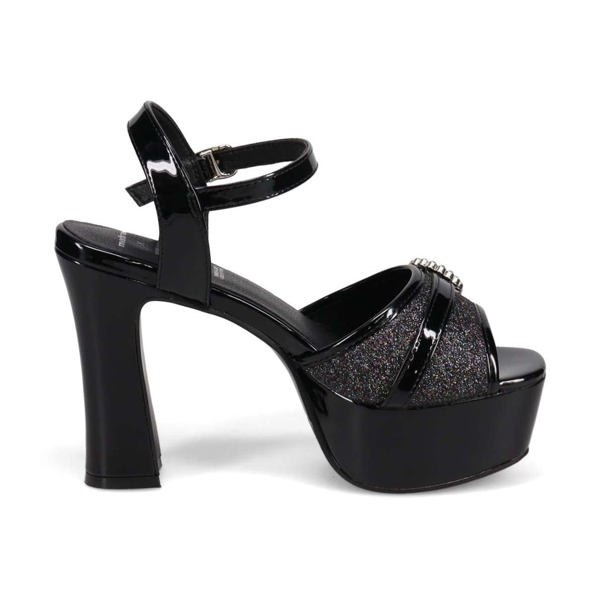 TGC×madras　「特別な日は、足元から可愛く！」そんな願いを叶える TGC in あいち・なごや 2026 出演モデル着用シューズ　厚底グリッターサンダル　MAL7582TGC BLACK M（23.0cm～23.5cm）