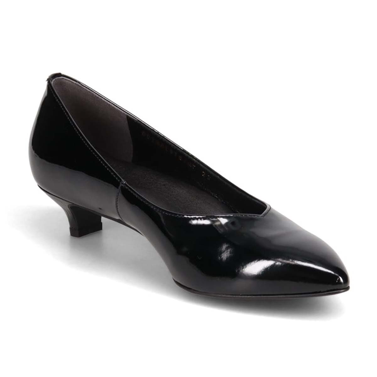 マドラス madras metaインソール搭載  フォーマル 3.5cm  ローヒールパンプス MAL9107MT BLACK-ENAMEL 23.0