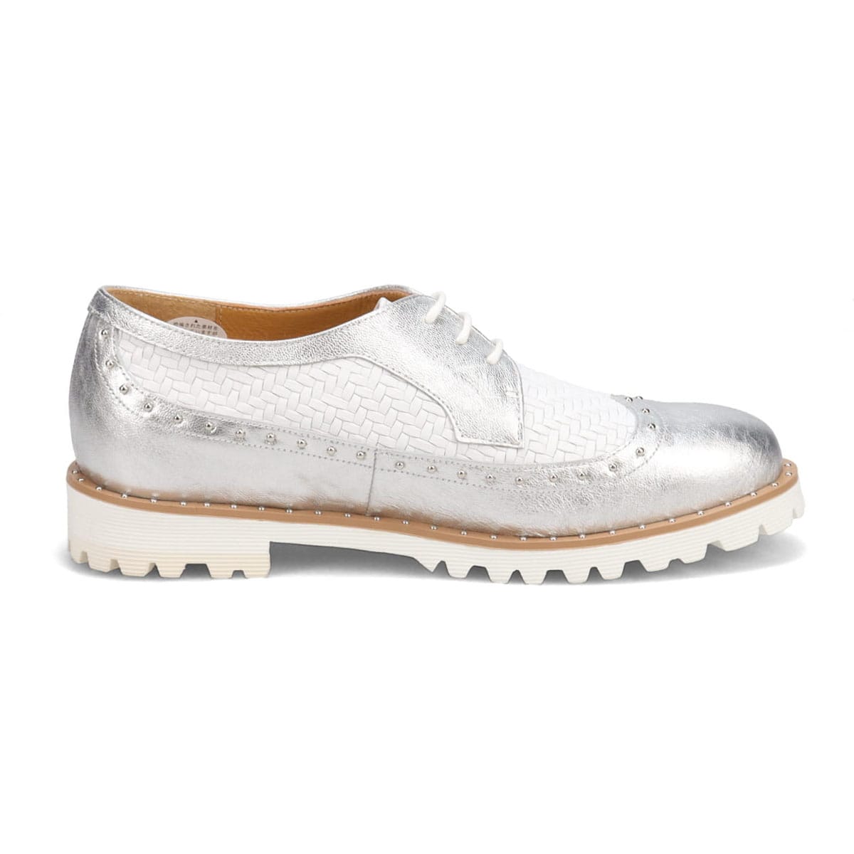 マドラス madras metaインソール搭載　上質できちんと感のあるレースアップシューズ　MAL9126MT SILVER/WHITE 23.0