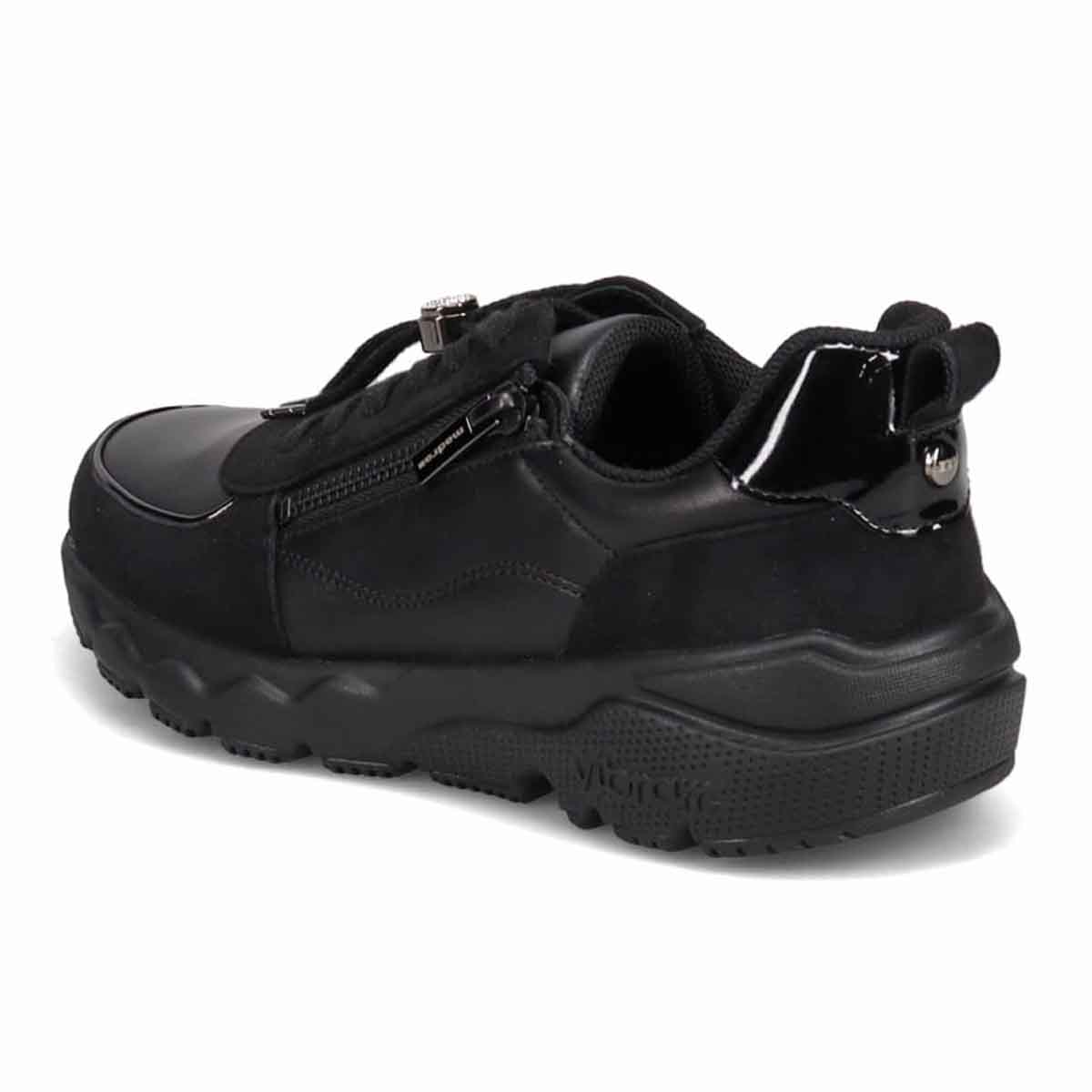 マドラス madras 特許 Recovery meta insole搭載  ゴールドがアクセントのエレガンでスタイリッシュなレザースニーカー　MAL9136AMT BLACK/BLACK 6（23.0cm～23.5cm相当）
