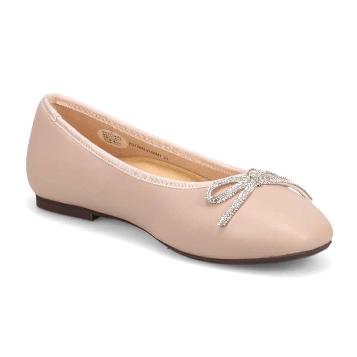 マドラス madras 特許 Recovery meta insole搭載 キラキラリボン バレエシューズ MAL9168MT BEIGE 23.0