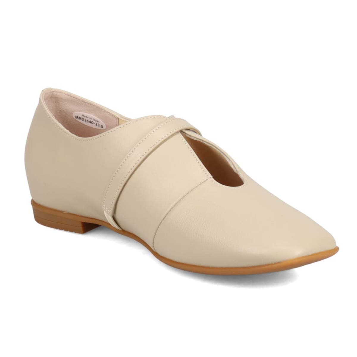 ミッシーデミッシー missy des missy 甲ベルト フラットシューズ　MMD3640 BEIGE 23.0