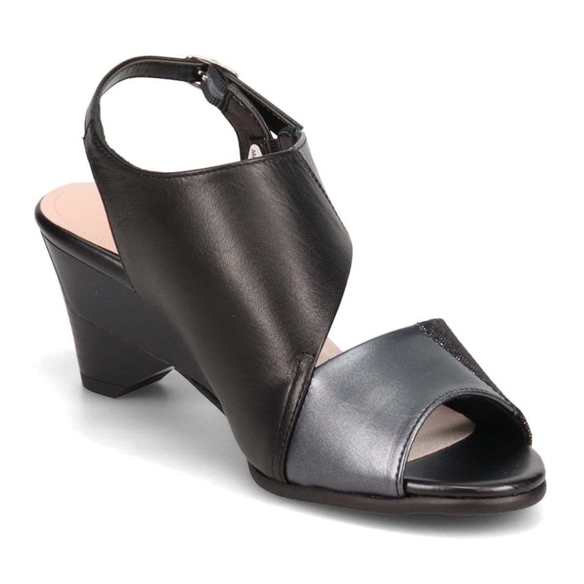 ミッシーデミッシー missy des missy カラーブロック ウエッジサンダル　MMD3641 BLACK 23.0