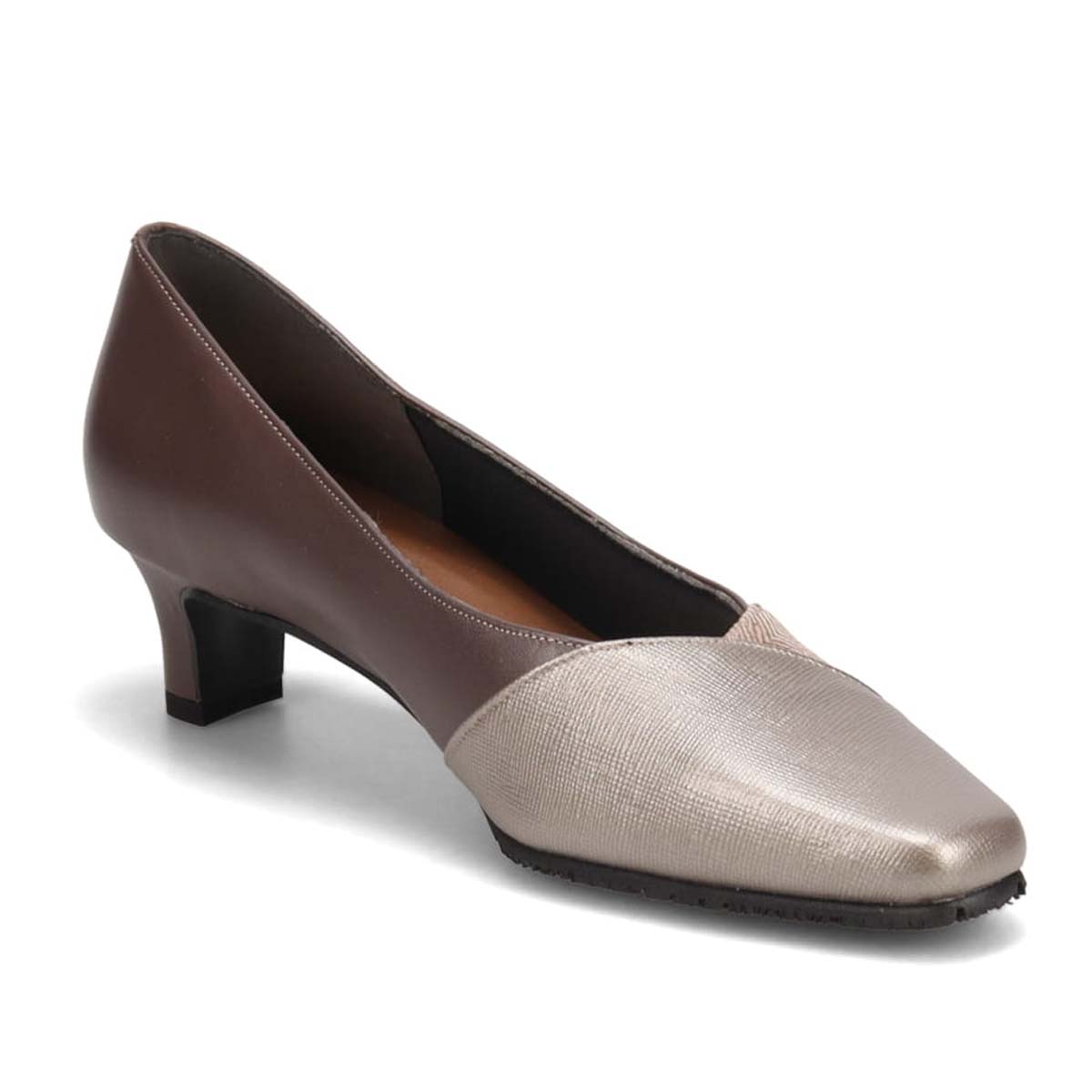 【防滑ソールタイプ】ミッシー デ ミッシー missy des missy Ｖカットラインが綺麗なデザインパンプス　MMD5149H OAK/C 23.0