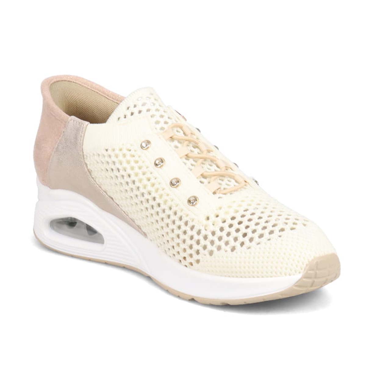 ミッシーデミッシー missy des missy スッと履ける ビジューニットスニーカー　MMD6202 IVORY 23.0