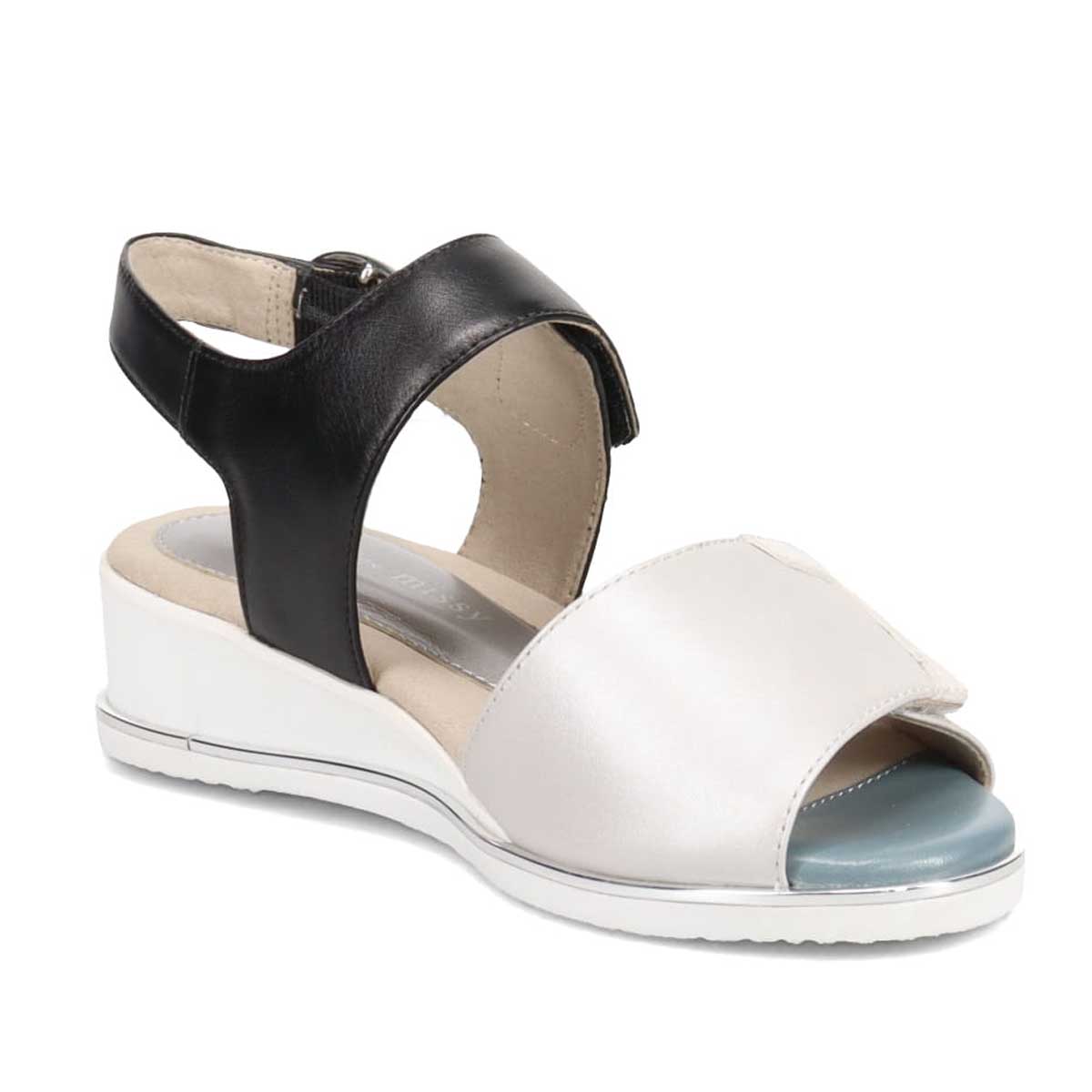 ミッシーデミッシー missy des missy EVA加工ソールのスポーツサンダル  MMD7526 SILVER/BLACK M　(23.0～23.5)