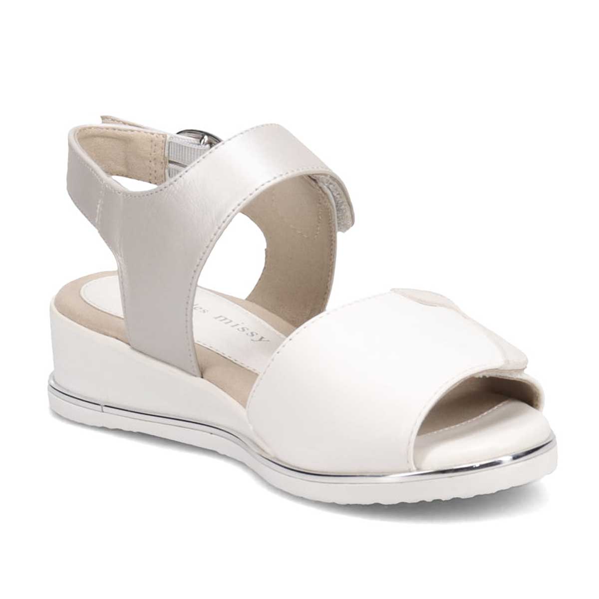 ミッシーデミッシー missy des missy EVA加工ソールのスポーツサンダル  MMD7526 WHITE/SILVER M