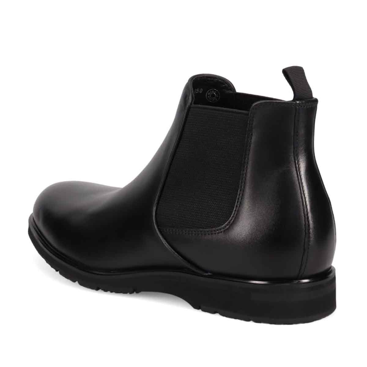 【GORE-TEX×防滑】madras Walk「Recovery Shiatsu Insole」搭載　指圧効果により血行をよくする。ゴアテックス搭載   防滑  幅広4E ラウンド サイドゴアドレスカジュアルブーツ　MW7415HR BLACK 25.0