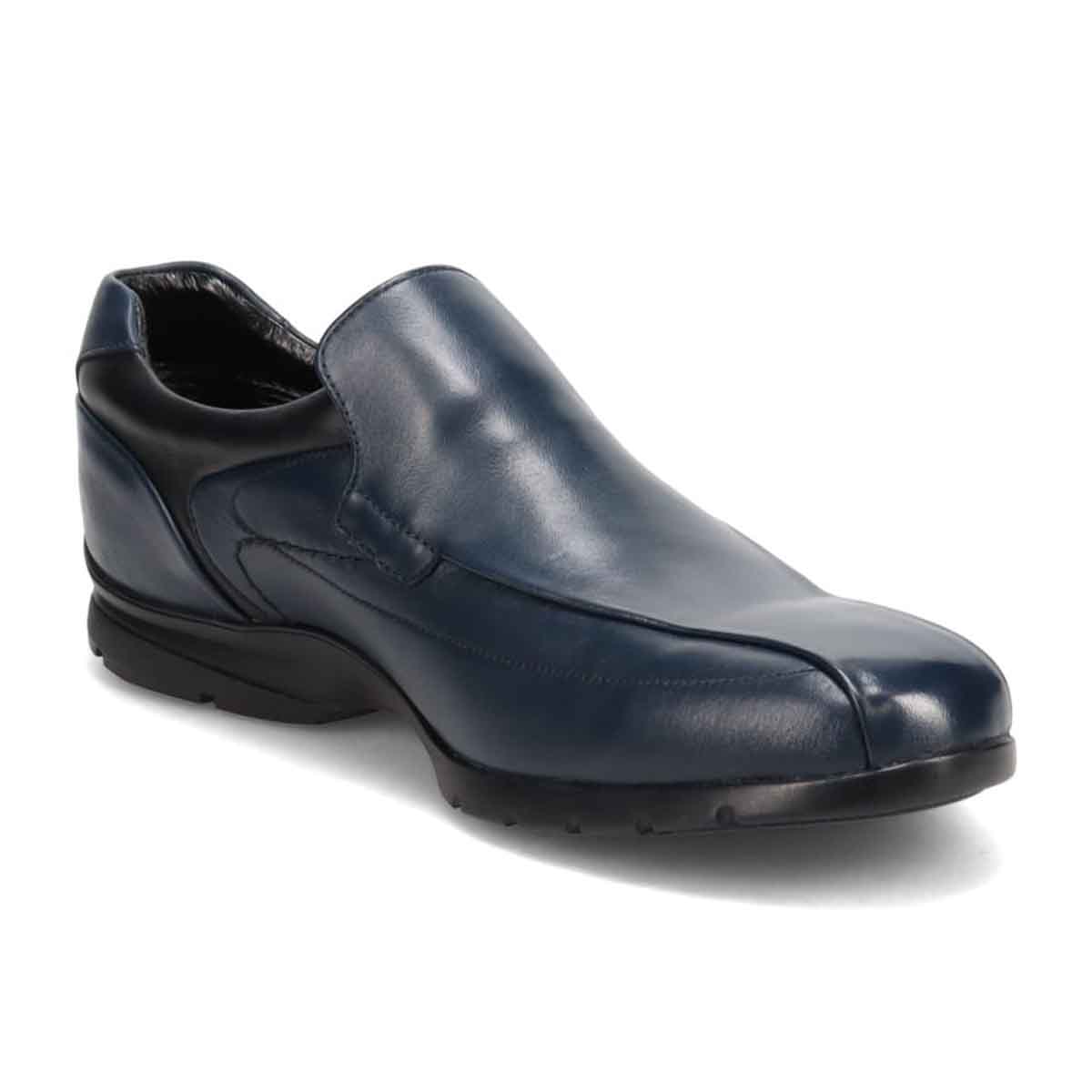 【GORE-TEX】マドラスウォーク madras Walk 「Recovery Shiatsu Insole」搭載で指圧効果により血行をよくする。　全天候快適なゴアテックススリッポン・カジュアルシューズ　MW7702R NAVY/BLACK 25.0