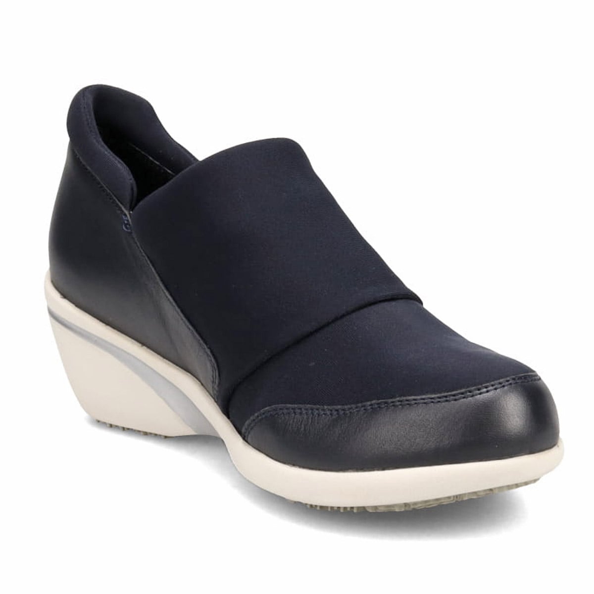 【GORE-TEX】マドラスウォーク madras Walk 「Recovery Shiatsu Insole」搭載で指圧効果により血行をよくする。 シンプルなデザインでさまざまなスタイルに合わせやすい！通勤・きれい目 ゴアテックススリッポンスニーカー MWL1008R NAVY 23.0