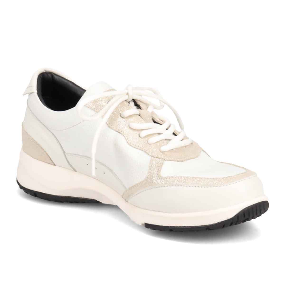 【GORE-TEX】マドラスウォーク madras Walk 「Recovery Shiatsu Insole」搭載で指圧効果により血行をよくする。旅行に最適 ウォーキングレザースニーカー　MWL1204R WHITE 23.0