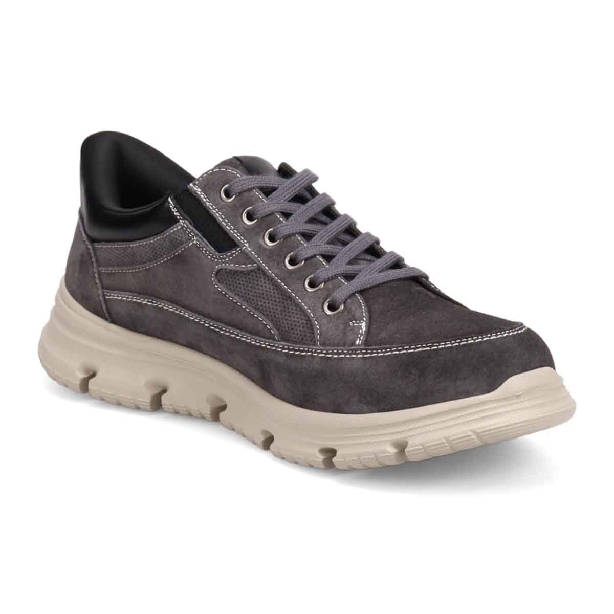 プロ コンフォート PRO-COMFORT メンズ レースアップカジュアルシューズ　PC6014 GRAY-SILKY 25