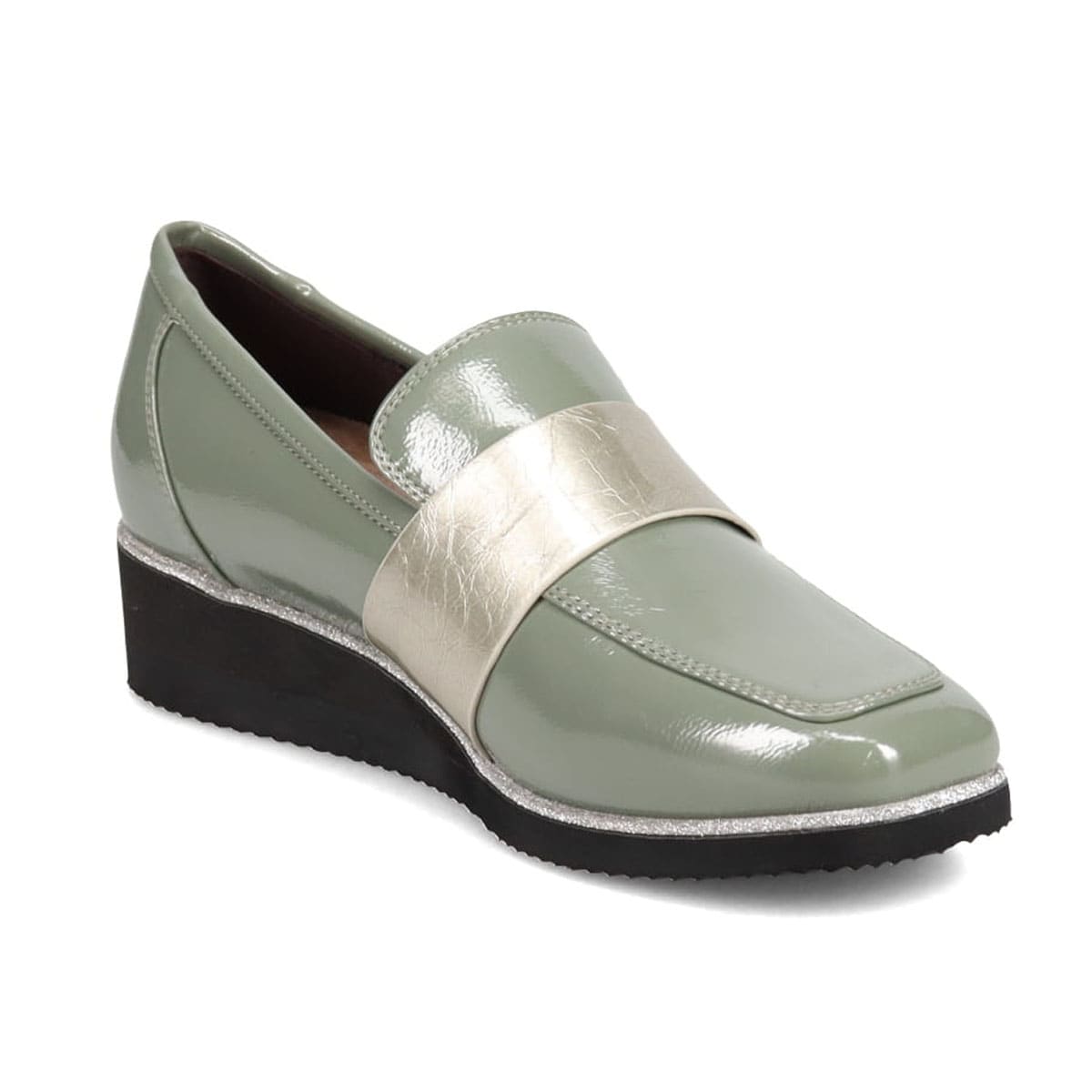 テーン tehen クッションインソールで履き心地抜群、きれいめローファー　TN1775 GRAY-ENAMEL 23.0