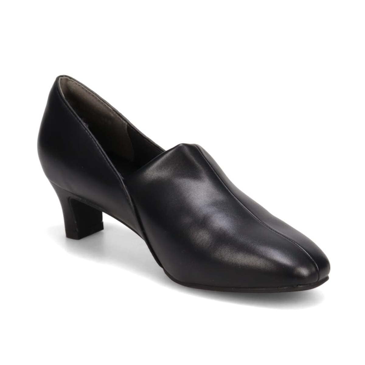 テーン tehen 柔らかなストレッチ素材が甲にやさしくフィット　甲深ストレッチパンプス  TN1781 Black2 23.0