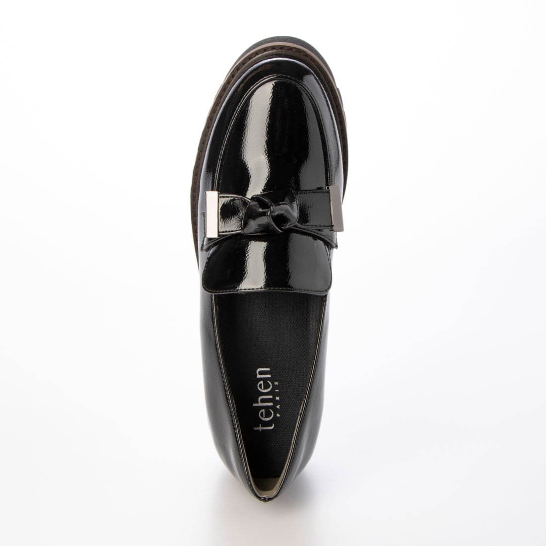 テーン tehen 高みえきれいめローファー　TN1792 BLACK-ENAMEL 23.0