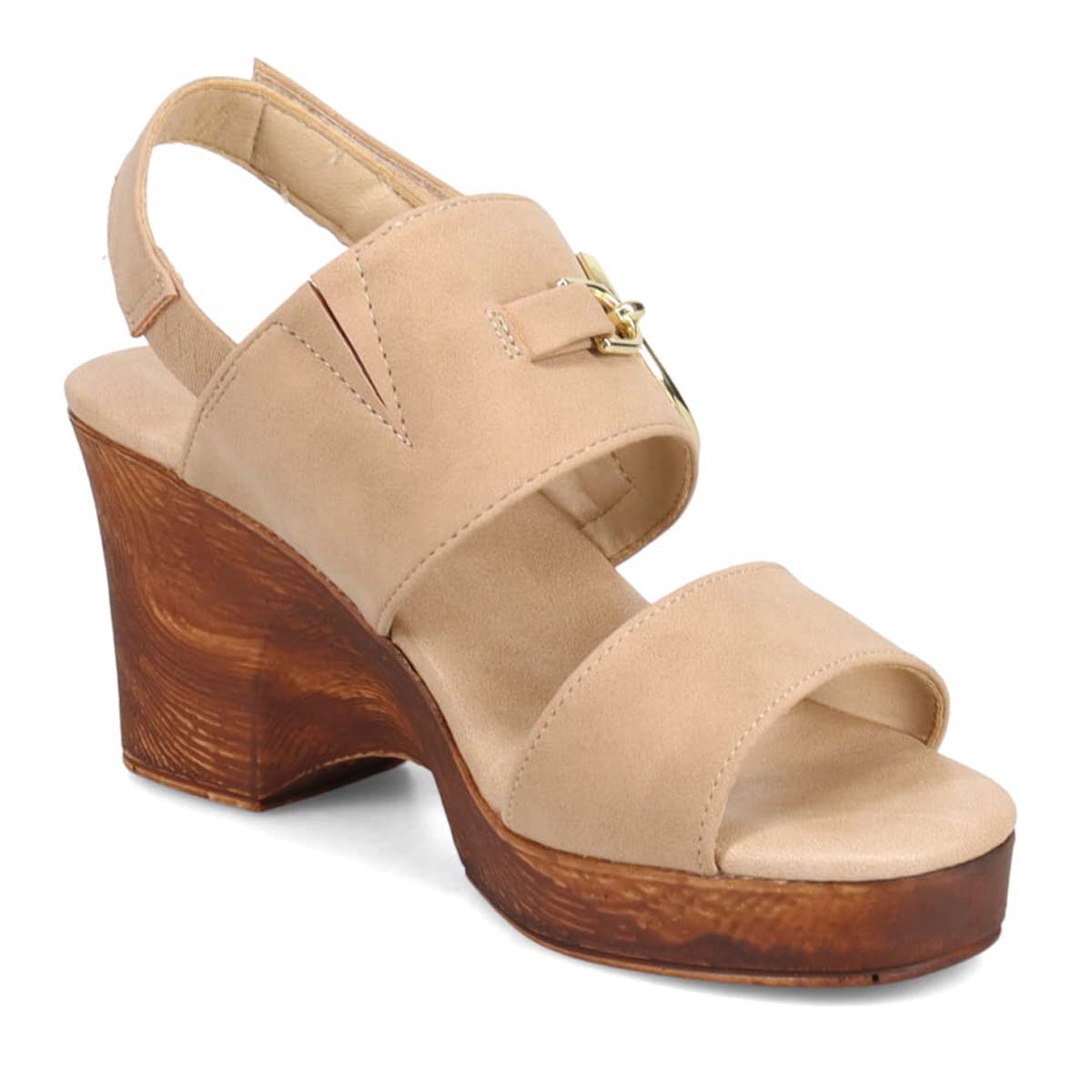 テーン tehen ボリューム感たっぷり♪きれいめカジュアルウェッジヒールサンダル　TN2303 OAK M　(23.0～23.5)