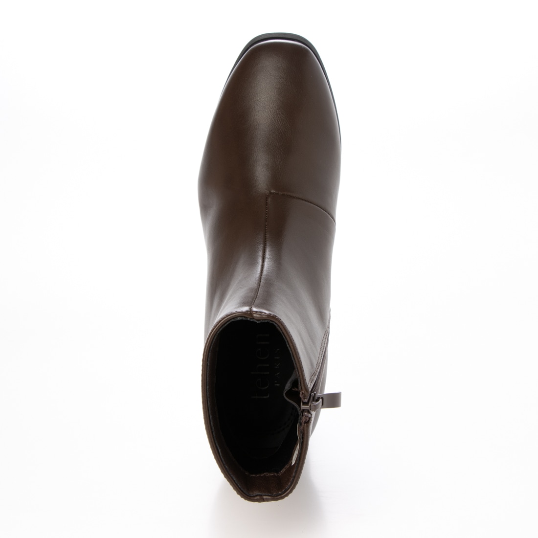 【4cm4時間防水設計】テーン tehen 現代的シルエットの5.0cmヒールショートブーツ TN4031 D-BROWN 23.0
