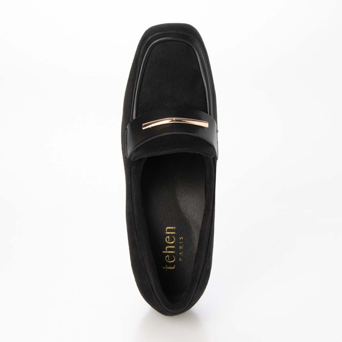 【撥水仕様】テーン tehen きれいめカジュアルなビットローファーパンプス　TN5013 BLACK-SILKY 23.0