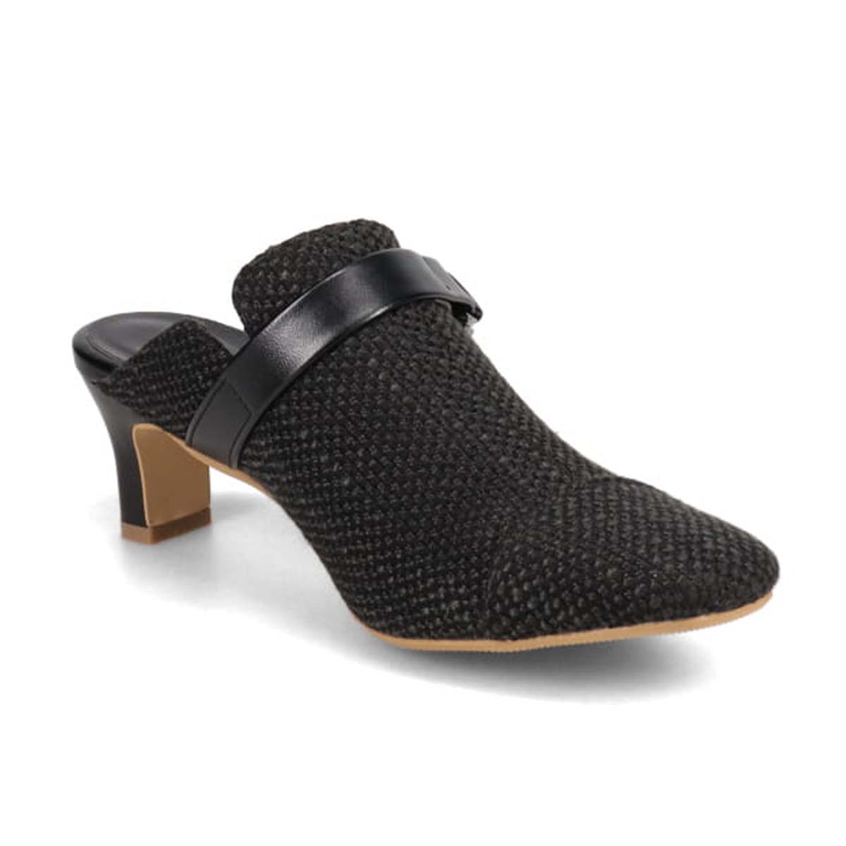 テーン tehen 不動の人気デザイン　スッと履けてきちんと見えるデザインミュール　TN5510 BLACK-TX 23.0