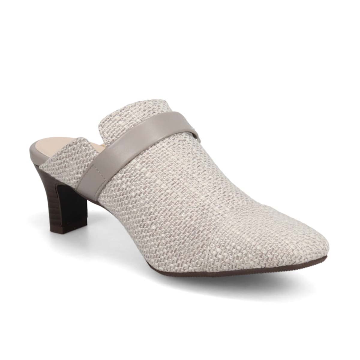 テーン tehen 不動の人気デザイン　スッと履けてきちんと見えるデザインミュール　TN5510 L-GRAY-TX 23.0