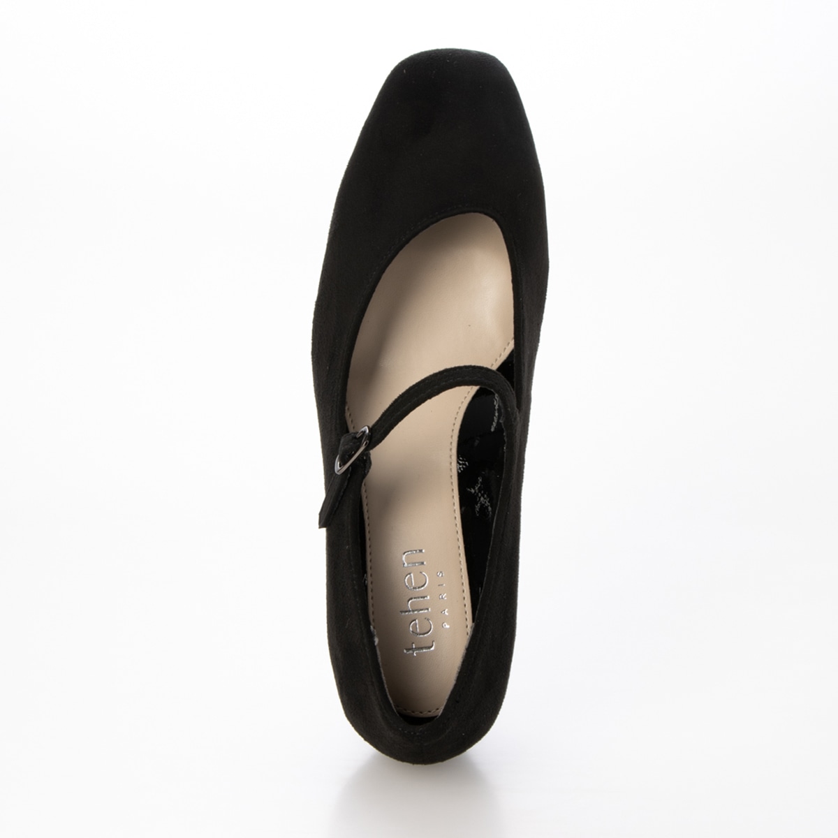 テーン tehen【脱げにくい】レディース パンプス メリージェーン 歩きやすい スクエアトゥ　TN5514 BLACK-SILKY 23.0